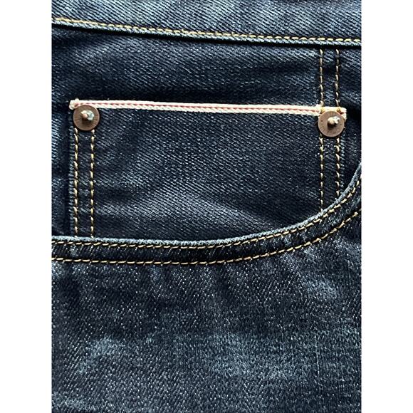 Selvedge Denim Jeans Mens 32X30** Handcrafted Button Fly Dark Wash Whiskered - Picture 5 of 16